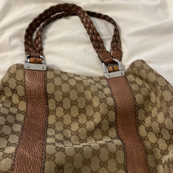 Gucci GG canvas medium bamboo bar tote - Picture 11 of 12